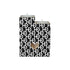 HEED DÉCORE WOODEN CANDLE HOLDER BLACK & WHITE MONOGRAM PRINT